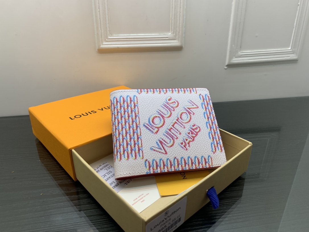 Back view of a leather bifold wallet