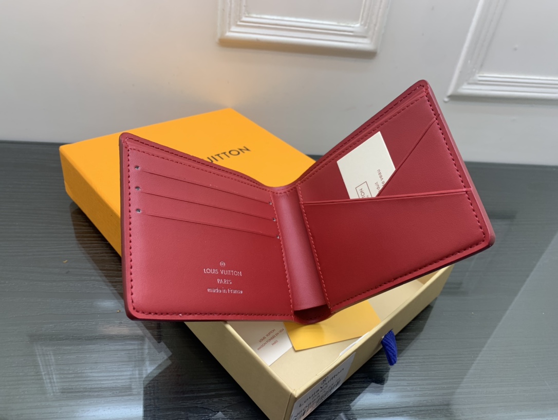 Close-up of leather wallet texture