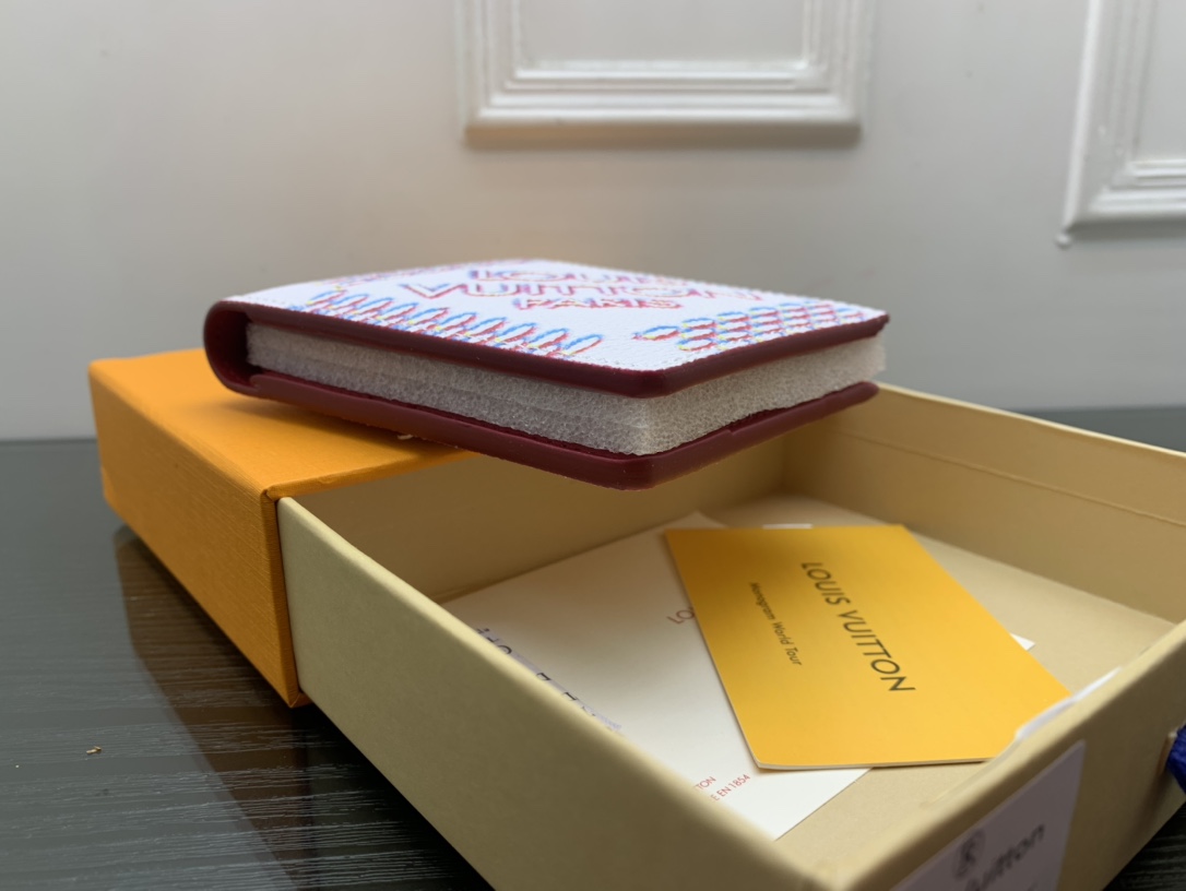 Leather bifold wallet showing the bill compartment