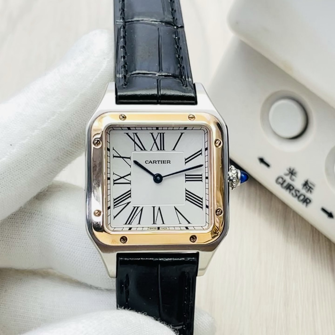 Cartier Reloj Azul Universal para hombres y mujeres Escarcha