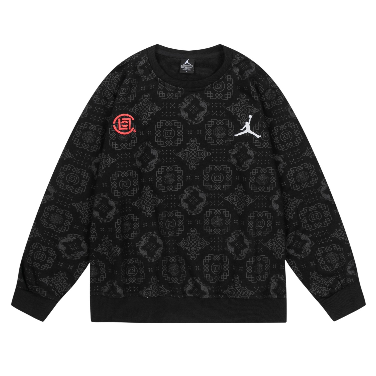 KU508#AJ CIRCLE OF FURS BLACK WHITE M-XXL - 图片 2