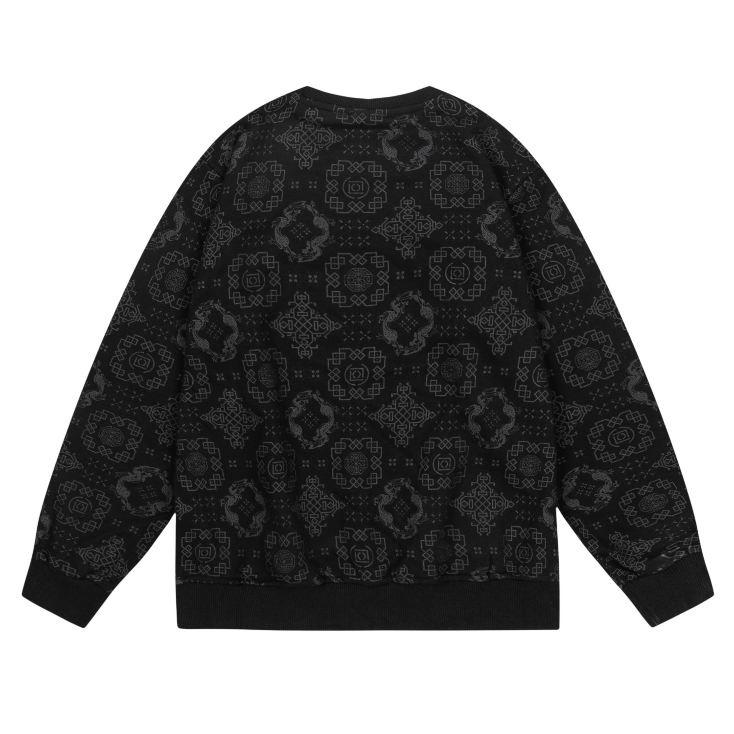 KU508#AJ CIRCLE OF FURS BLACK WHITE M-XXL - 图片 3