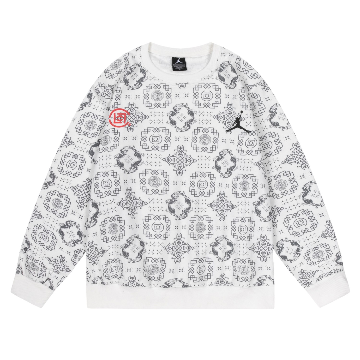 KU508#AJ CIRCLE OF FURS BLACK WHITE M-XXL - 图片 4