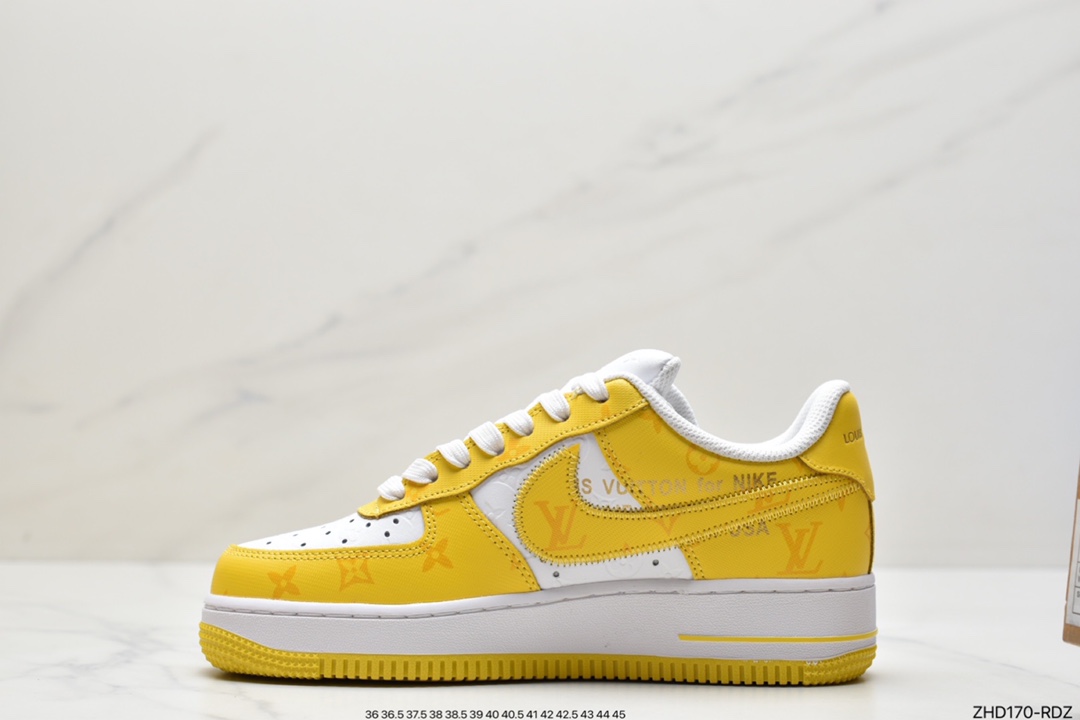 300 超奢联名 路易威登 LV×Nike Air Force 1 Low 07 空军一号 LV3369-100