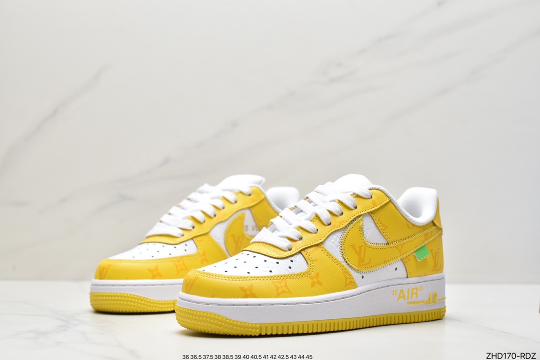 300 超奢联名 路易威登 LV×Nike Air Force 1 Low 07 空军一号 LV3369-100