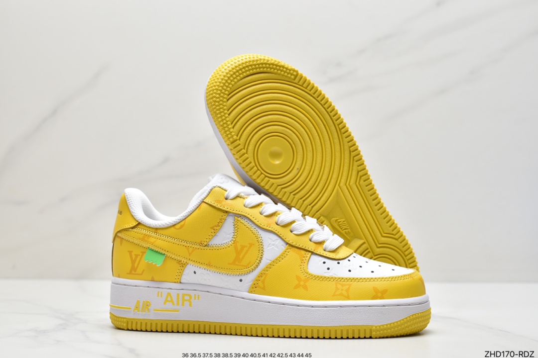 300 超奢联名 路易威登 LV×Nike Air Force 1 Low 07 空军一号 LV3369-100