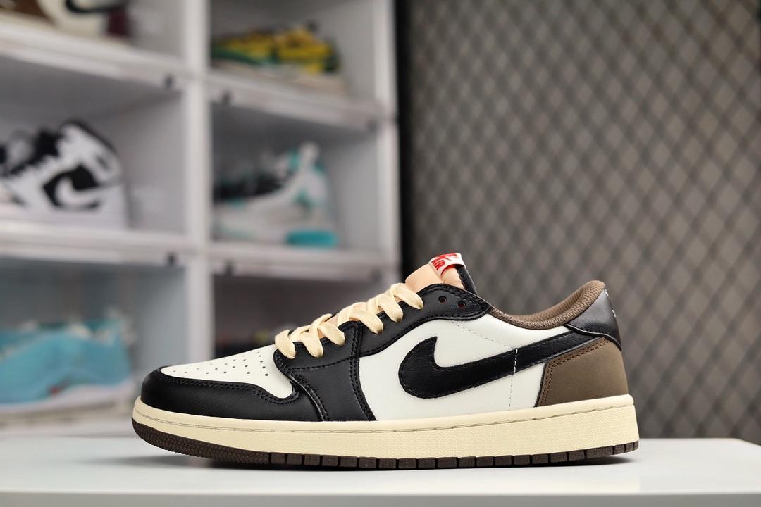 H0 公司级 Fragment x TS x Air Jordan 1 Low摩卡 三方联名摩卡低帮 同价区间无对手东莞大厂极限压缩利润 性价比触顶 国内顶级头层皮料订染 用料绝不含糊 工艺方面大到整体鞋型 漏斗收腰 底线拉帮 LOGO立体 小到针眼排布 载片对称 冲孔效果 鞋标规范 鞋垫背胶等等