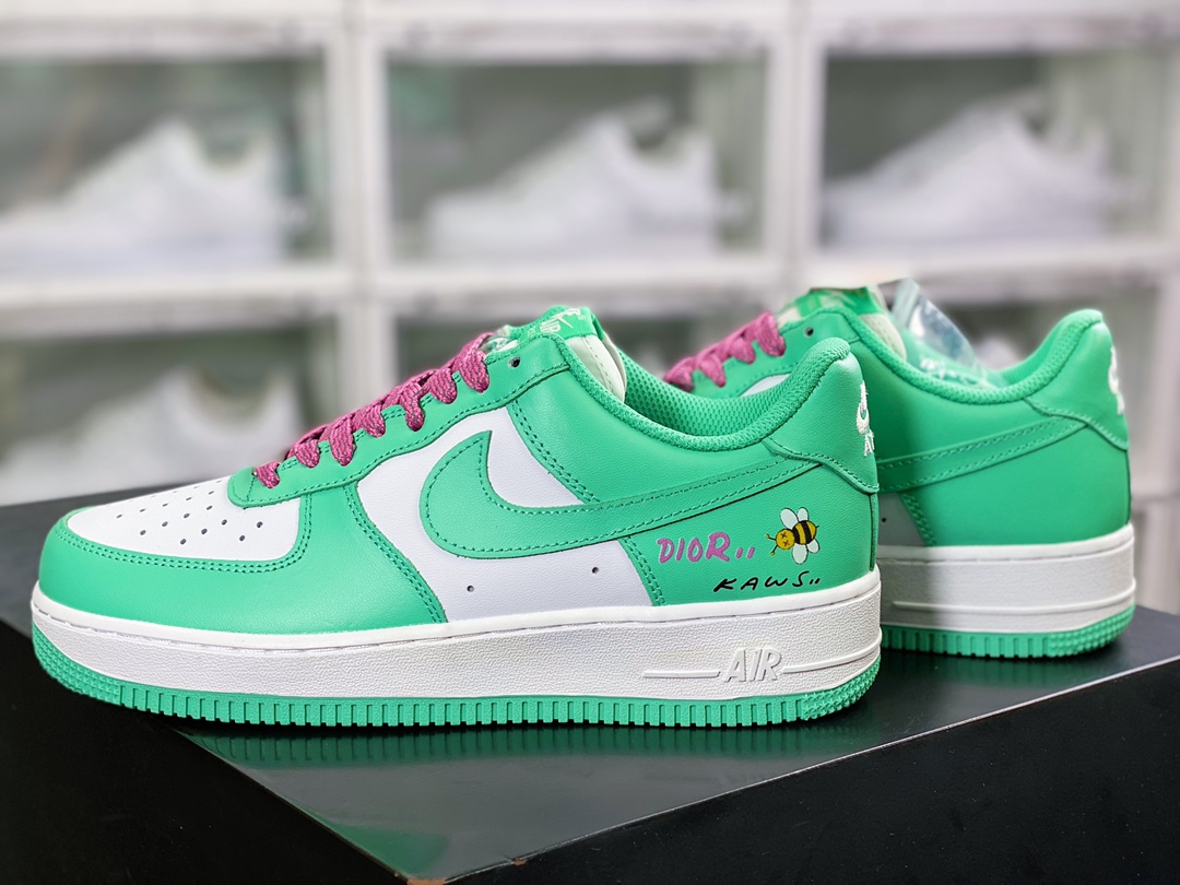 240 Air Force 1’07 LV8 Low”Dior Kaws”空军一号经典低帮百搭休闲运动板鞋“薄荷绿白迪奥XX小蜜蜂”BS8871-104