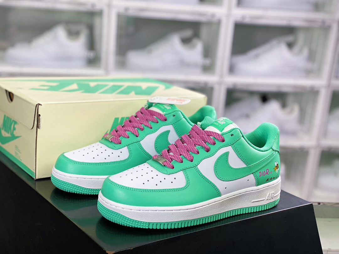 240 Air Force 1’07 LV8 Low”Dior Kaws”空军一号经典低帮百搭休闲运动板鞋“薄荷绿白迪奥XX小蜜蜂”BS8871-104