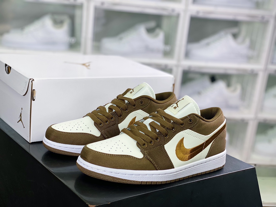 200 Air Jordan 1 Low” Aluminum”AJ1乔丹一代低帮经典复古文化休闲运动篮球鞋“白咖啡”DV0426-301