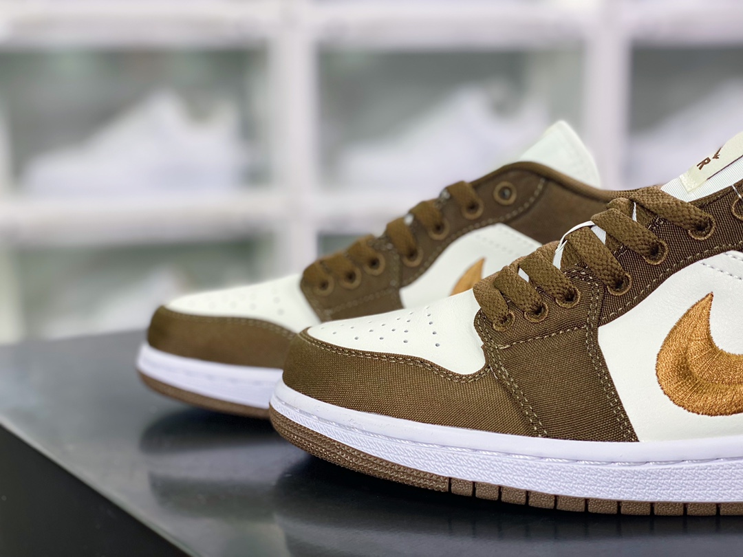 200 Air Jordan 1 Low” Aluminum”AJ1乔丹一代低帮经典复古文化休闲运动篮球鞋“白咖啡”DV0426-301