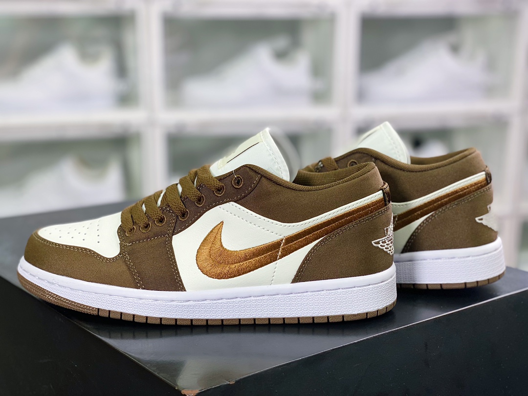 200 Air Jordan 1 Low” Aluminum”AJ1乔丹一代低帮经典复古文化休闲运动篮球鞋“白咖啡”DV0426-301