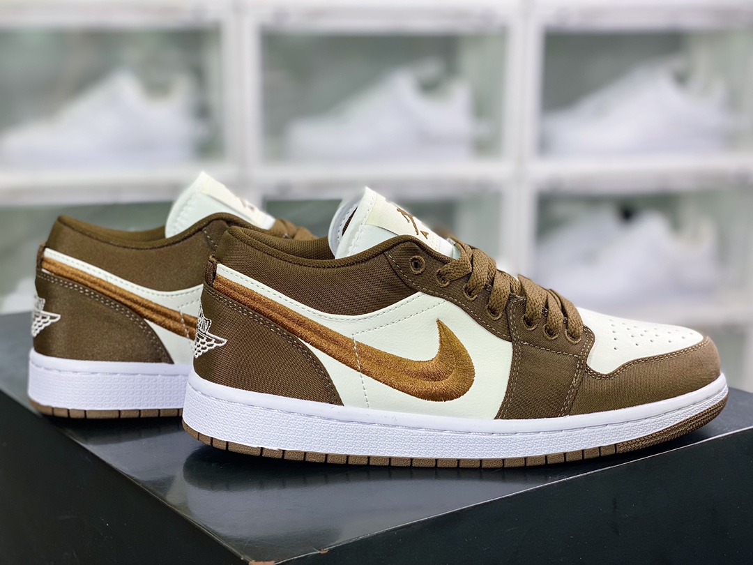 200 Air Jordan 1 Low” Aluminum”AJ1乔丹一代低帮经典复古文化休闲运动篮球鞋“白咖啡”DV0426-301