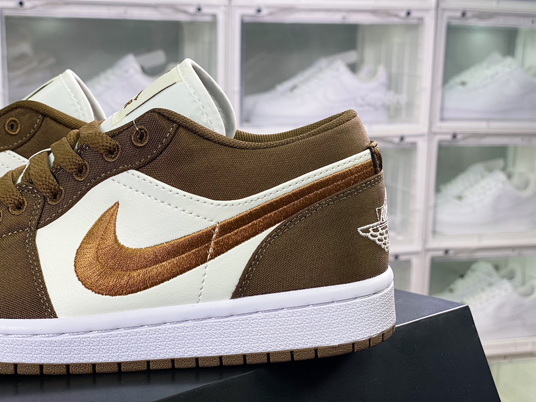 200 Air Jordan 1 Low” Aluminum”AJ1乔丹一代低帮经典复古文化休闲运动篮球鞋“白咖啡”DV0426-301
