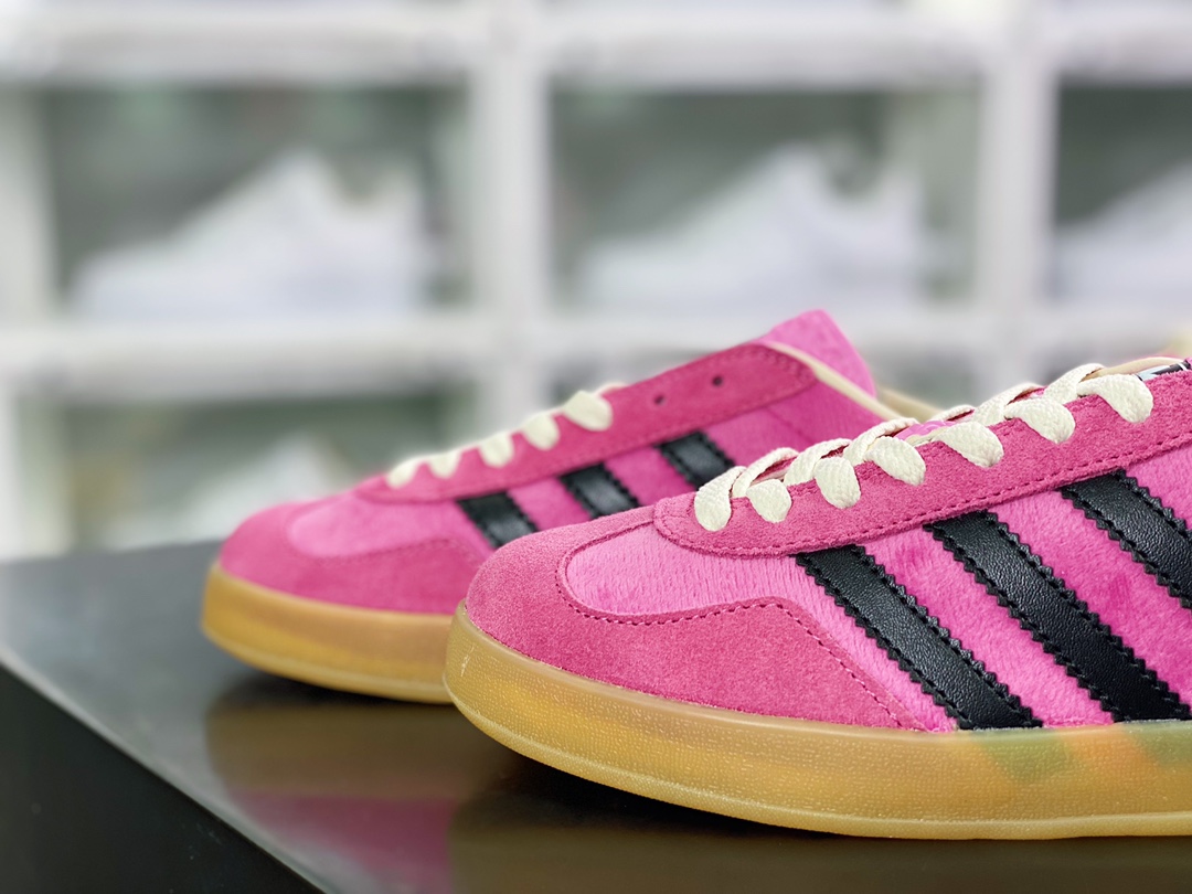 Originals Gazelle ”Esquisite Gucci” Antelope series low-top retro all-match casual sports shoes ”velvet pink green black” 707864 9STU0 5960