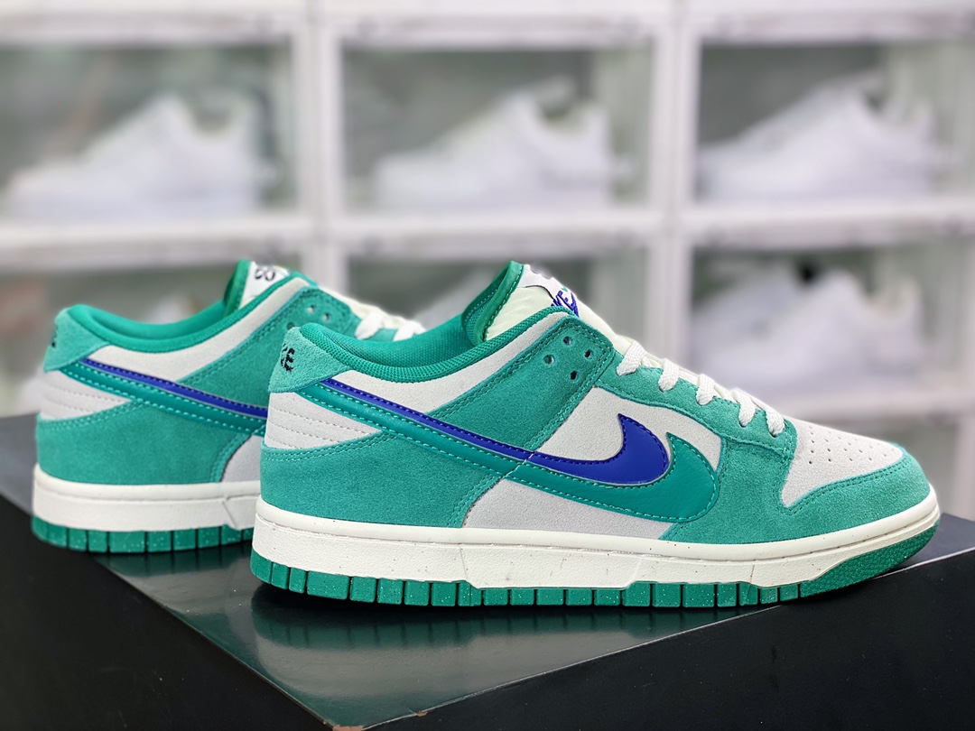 SB Dunk Low SE ”85 Green Blue” dunk series low top casual sports skateboard shoes ”suede sail white green blue double hook” DO9457-101