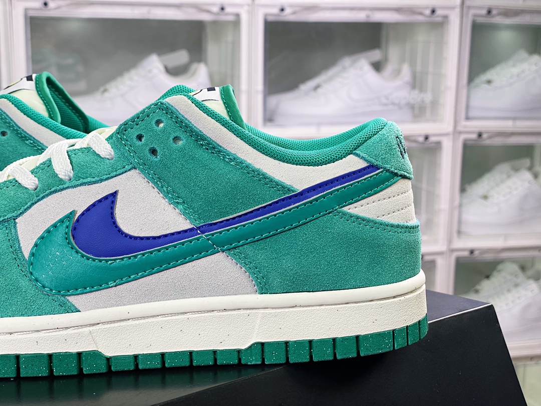 SB Dunk Low SE ”85 Green Blue” dunk series low top casual sports skateboard shoes ”suede sail white green blue double hook” DO9457-101