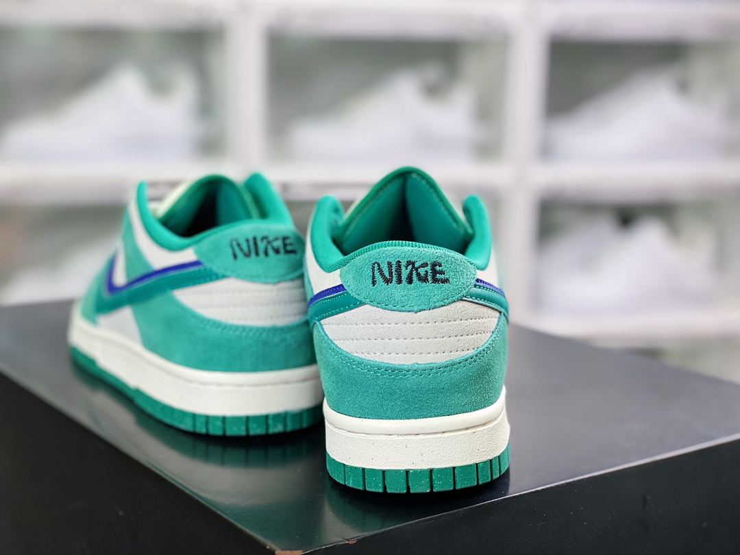 SB Dunk Low SE ”85 Green Blue” dunk series low top casual sports skateboard shoes ”suede sail white green blue double hook” DO9457-101