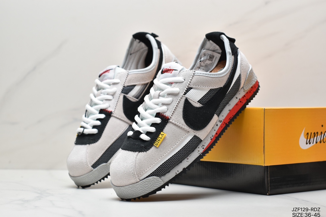 145 联乘洛杉矶知名店铺Union LA x Nike Cortez Low”Black”阿甘改良初代低帮慢跑鞋 DR1413-007