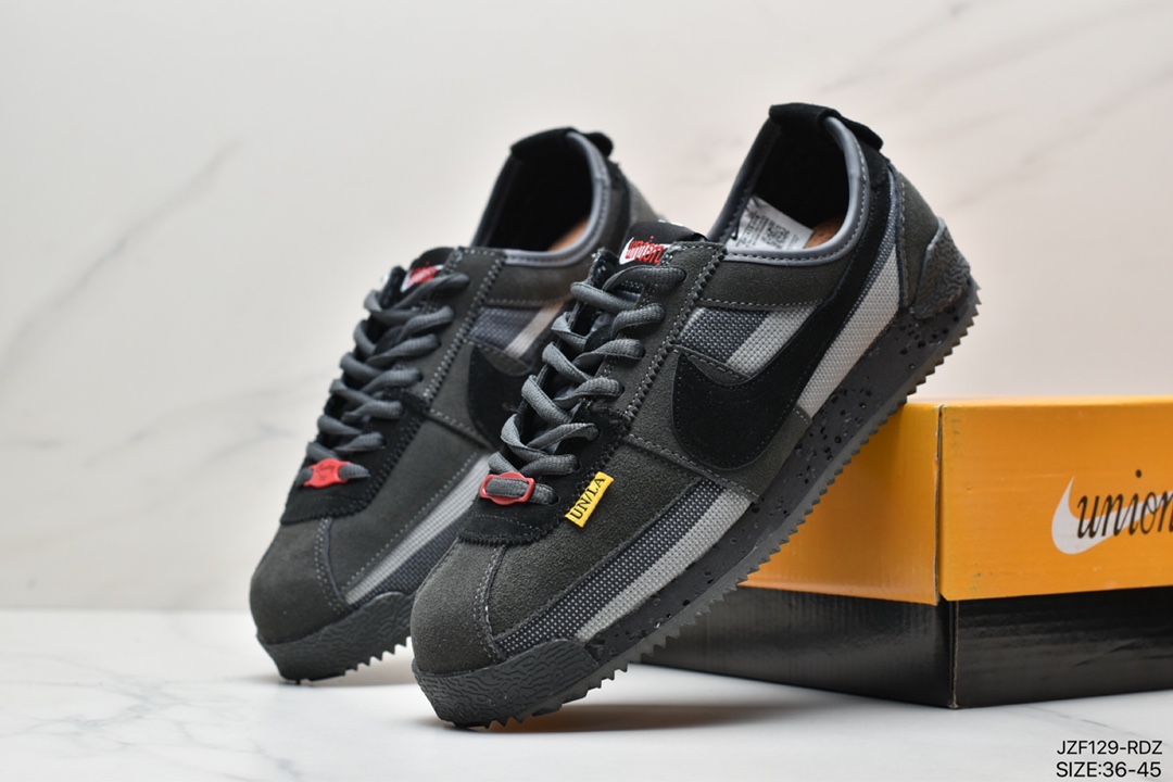 145 联乘洛杉矶知名店铺Union LA x Nike Cortez Low”Black”阿甘改良初代低帮慢跑鞋 DR1413-007