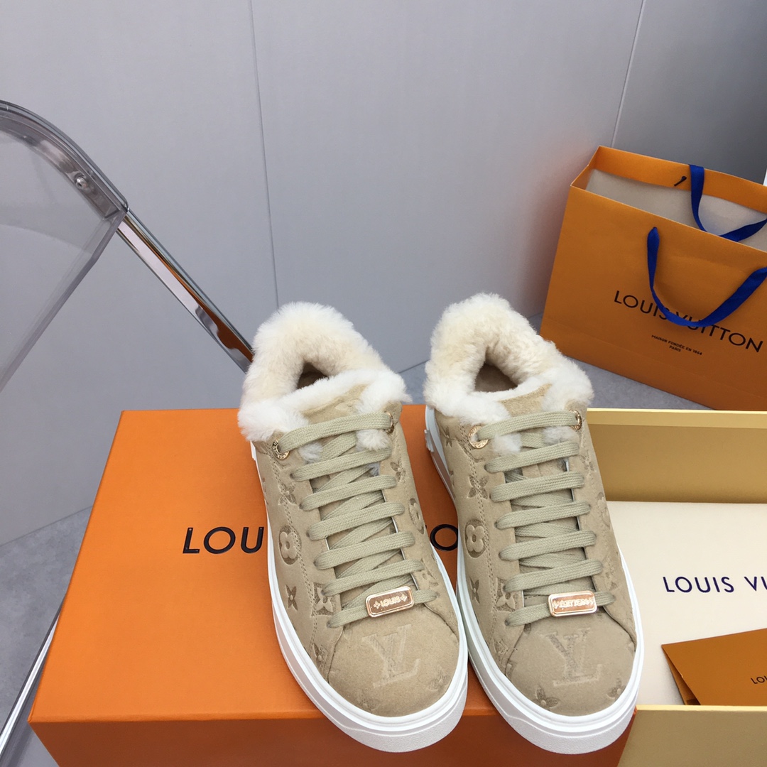 Louis Vuitton Shoes Sneakers Printing Genuine Leather TPU Wool Fall/Winter Collection Sweatpants