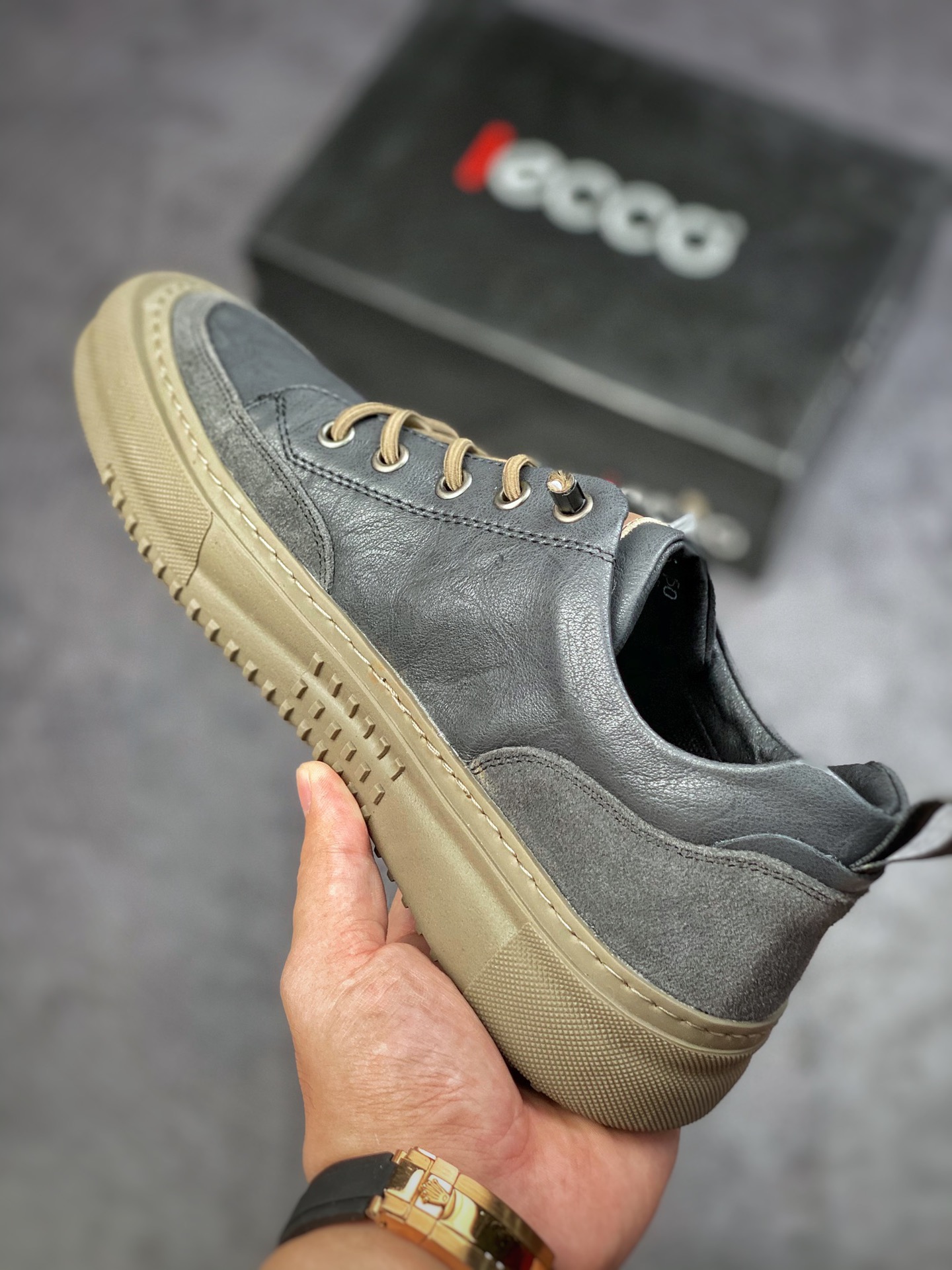 240 ECCO 爱步 黄景瑜同款休闲小皮鞋