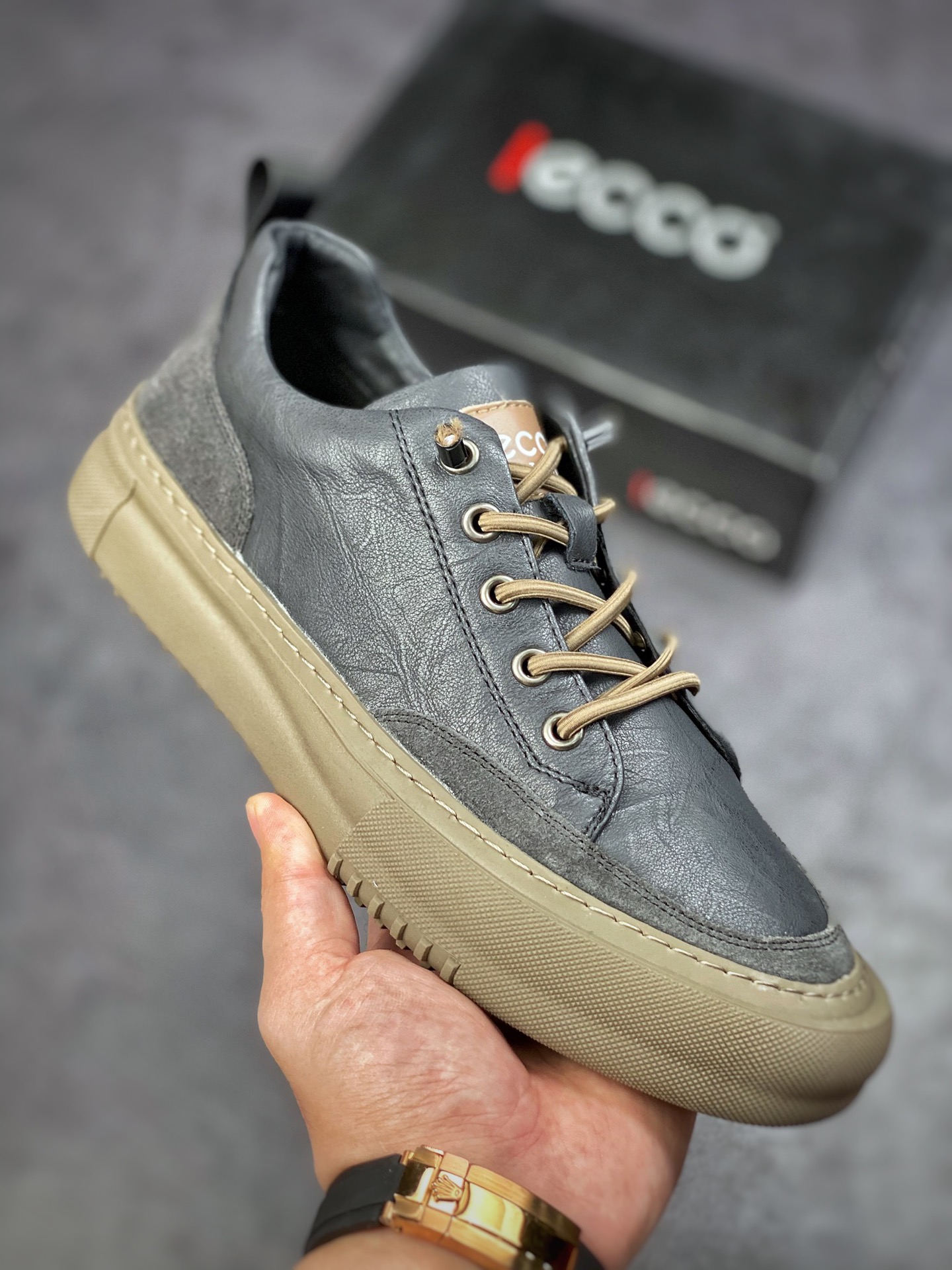 240 ECCO 爱步 黄景瑜同款休闲小皮鞋