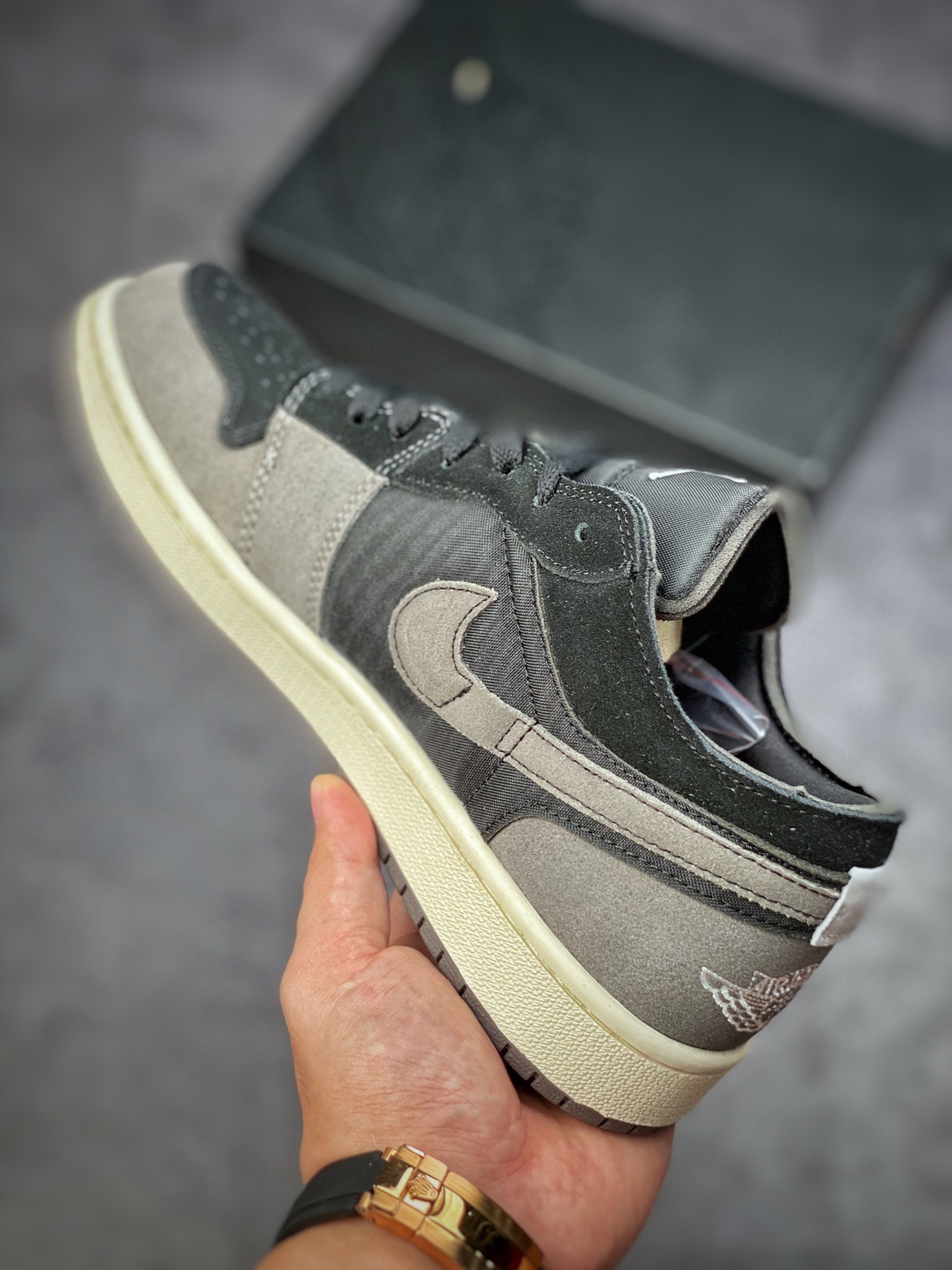 200 Air Jordan 1 Low 黑灰拼接 乔1休闲板鞋 DN1635-001