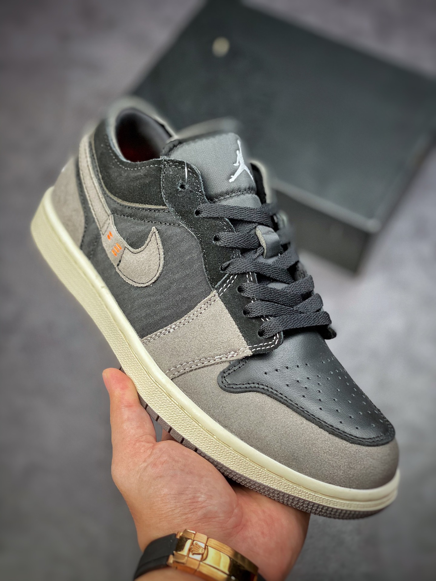200 Air Jordan 1 Low 黑灰拼接 乔1休闲板鞋 DN1635-001