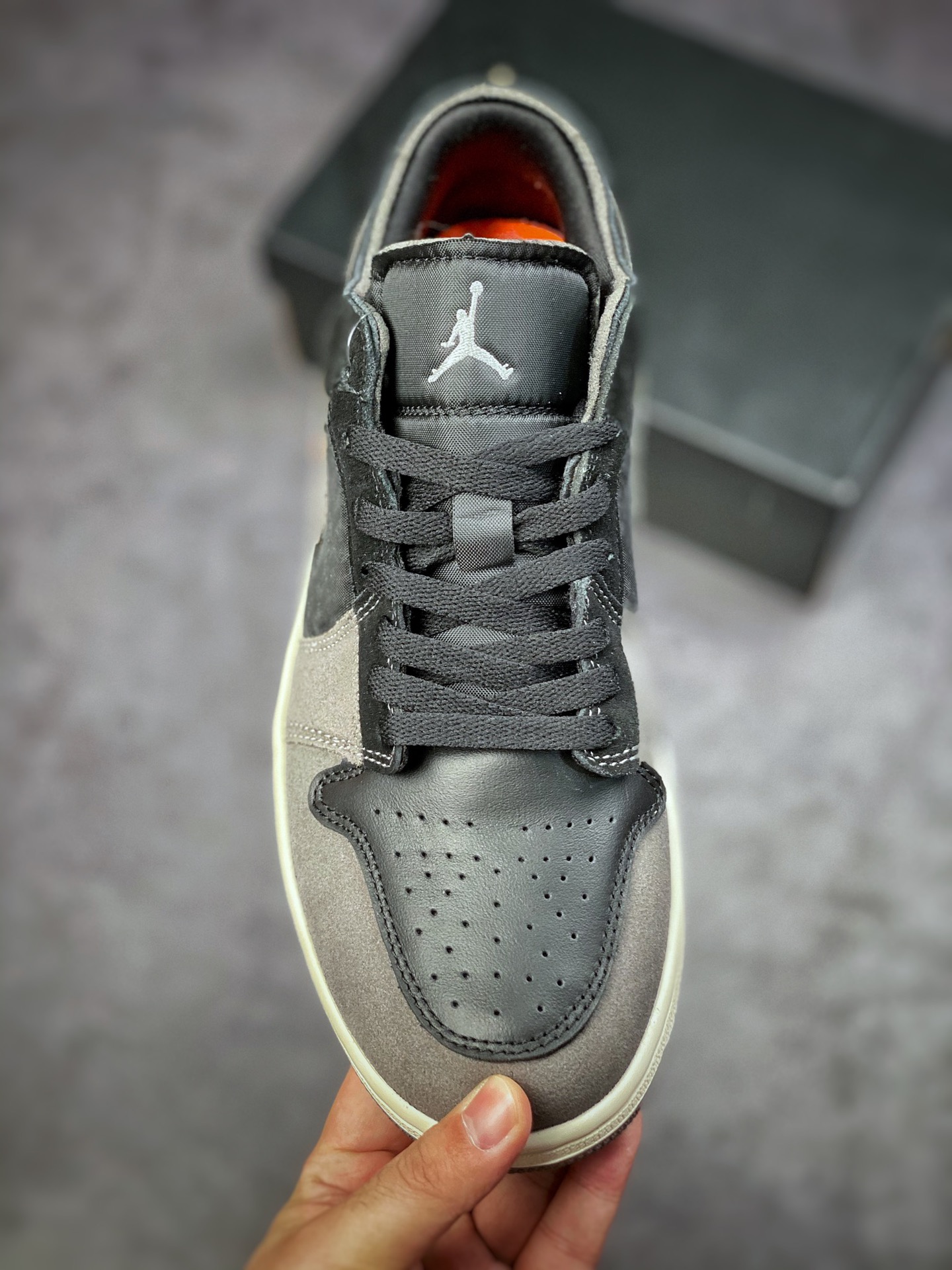 200 Air Jordan 1 Low 黑灰拼接 乔1休闲板鞋 DN1635-001