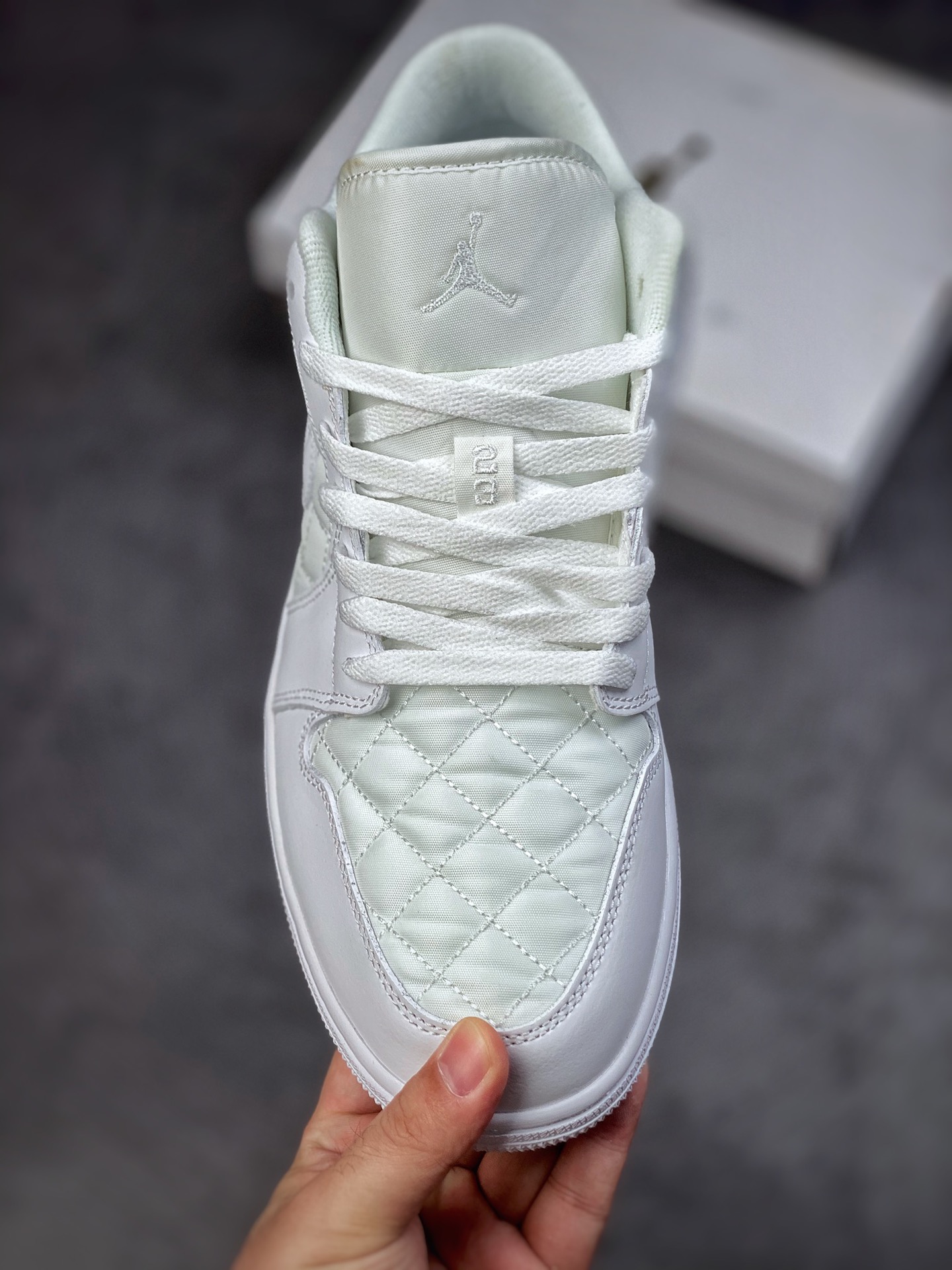 200 Air Jordan 1 Low 纯白菱格纹 乔1休闲板鞋 DB6480-100