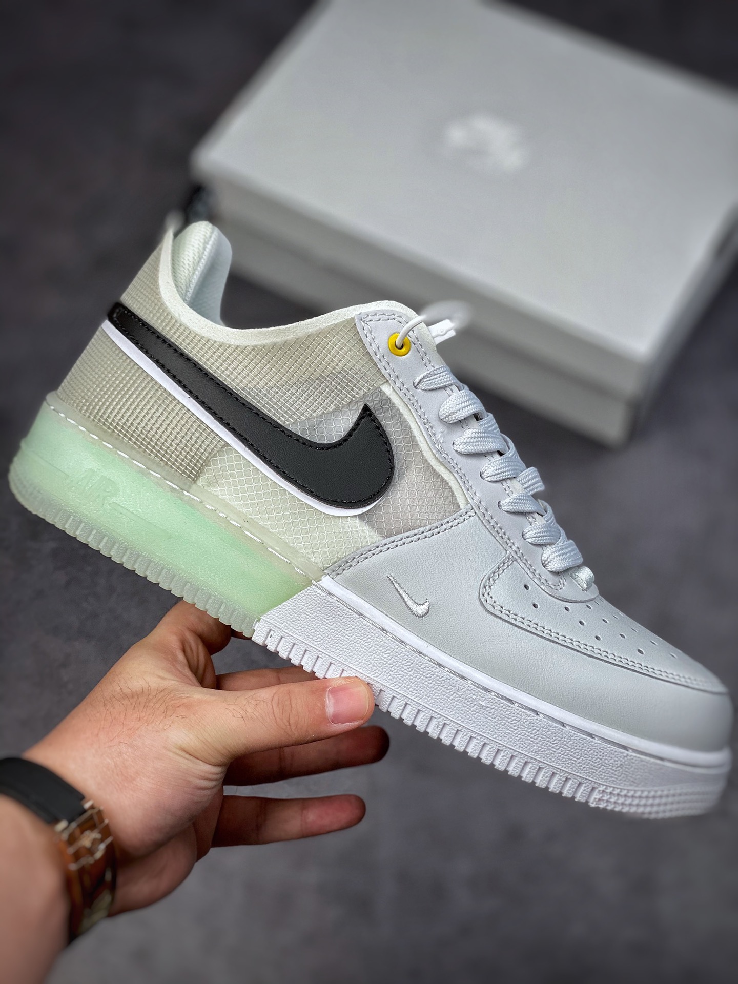240 Nike Air Force 1 Low 07 断底白灰绿 DM0573-001