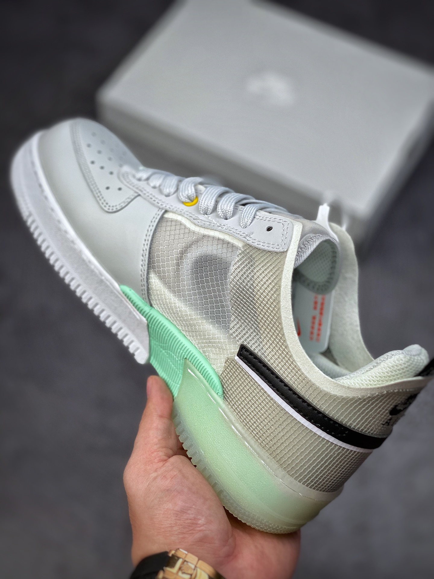 240 Nike Air Force 1 Low 07 断底白灰绿 DM0573-001