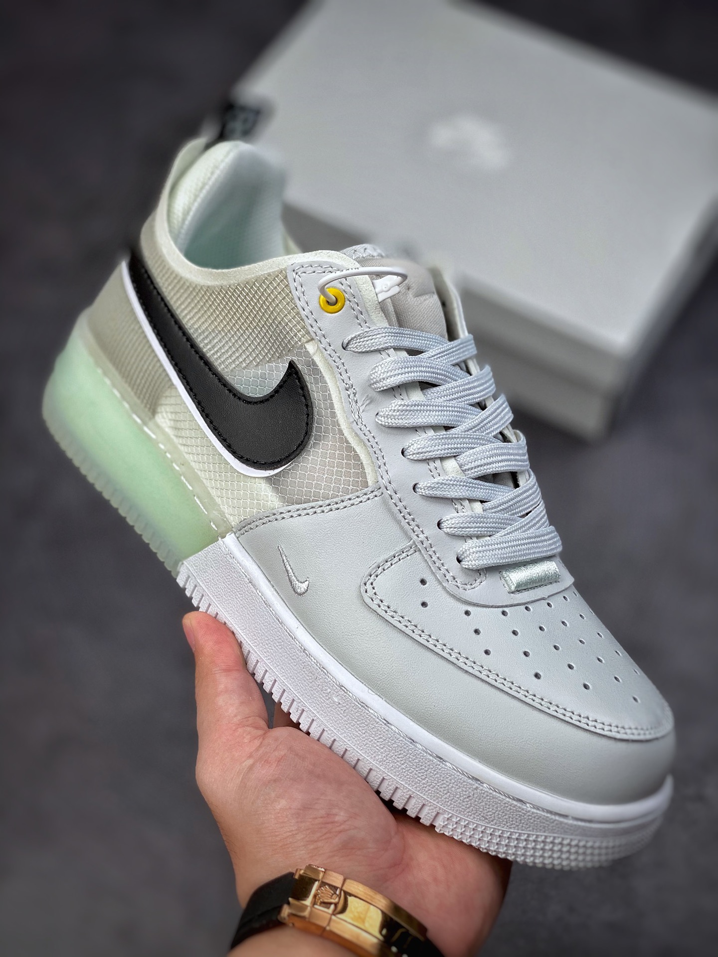240 Nike Air Force 1 Low 07 断底白灰绿 DM0573-001