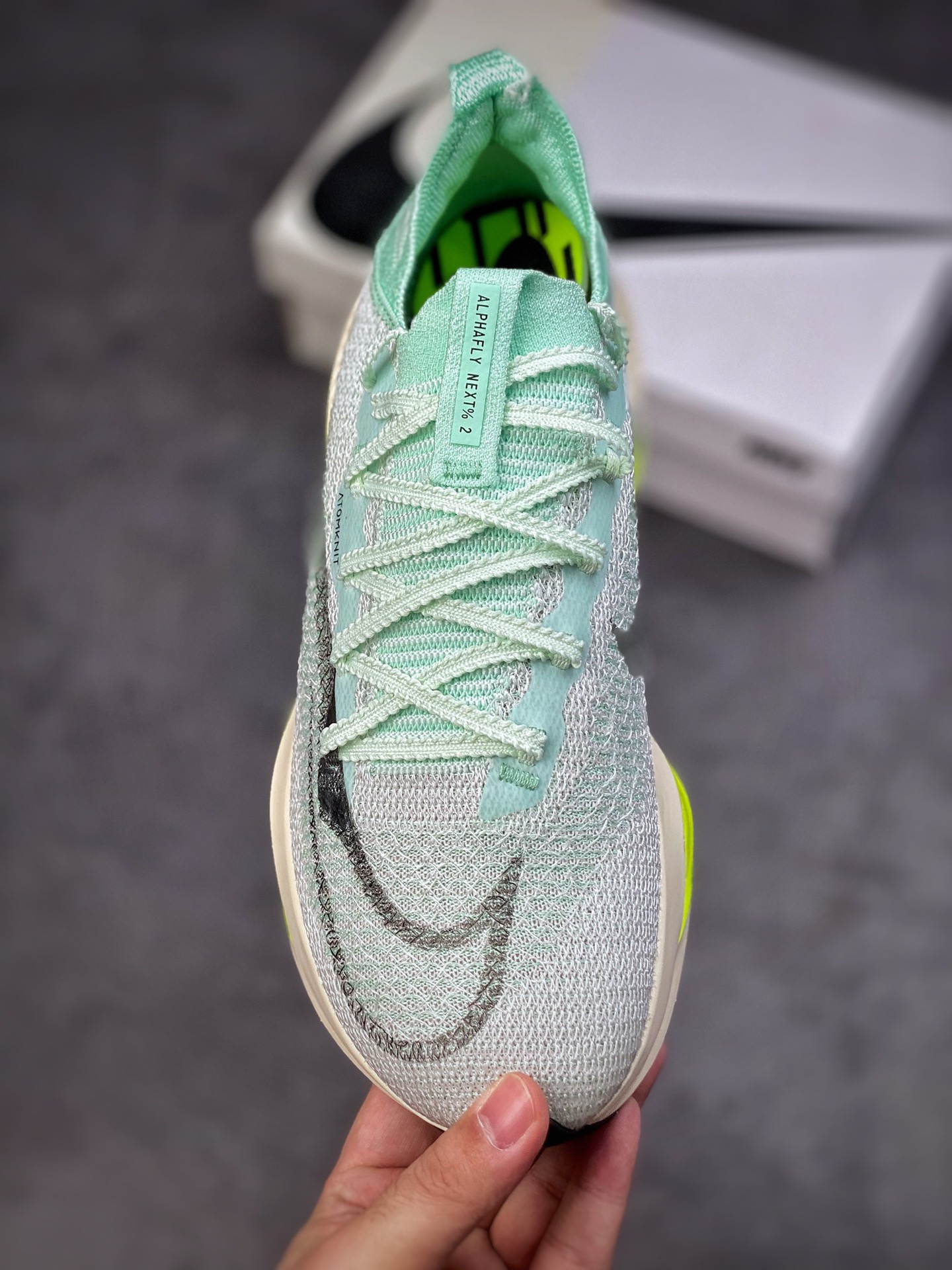 320 Nike Air Zoom Alphafly NEXT% 2 Proto 马拉松3.0高性能跑鞋/白绿 薄荷绿DV9422-300