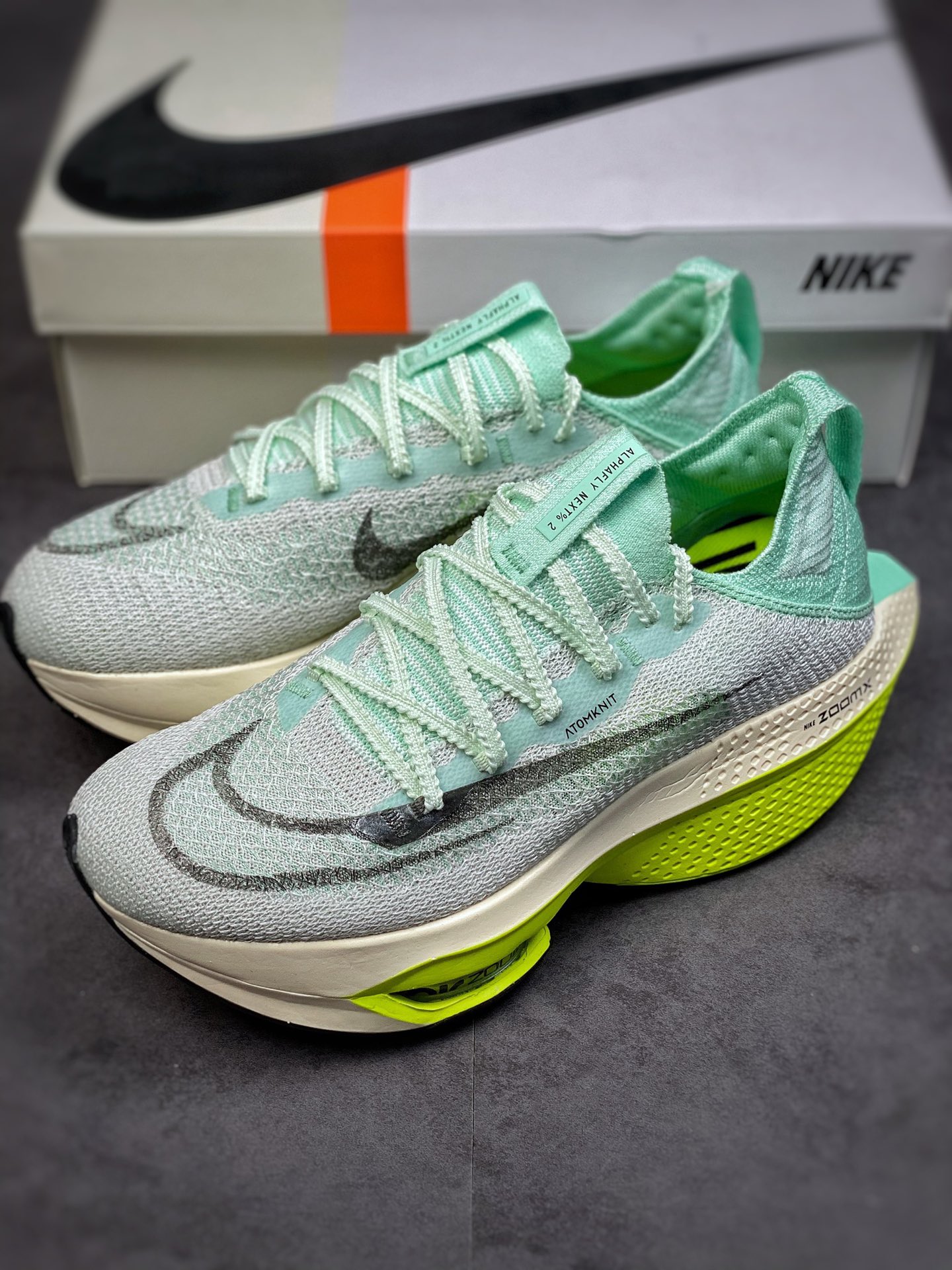 320 Nike Air Zoom Alphafly NEXT% 2 Proto 马拉松3.0高性能跑鞋/白绿 薄荷绿DV9422-300