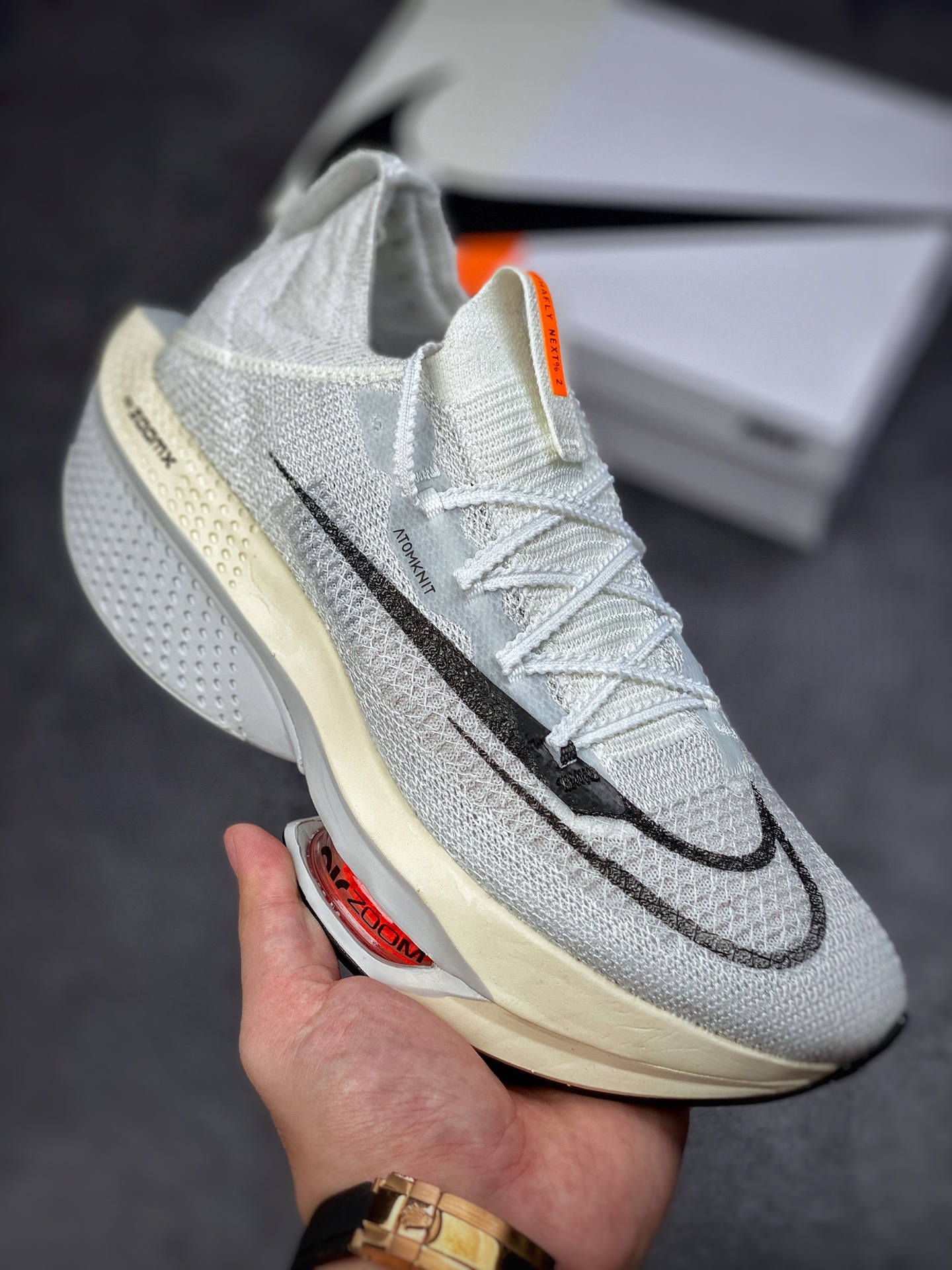 320 Nike Air Zoom Alphafly NEXT% 2 Proto 马拉松3.0高性能跑鞋/白黑 DJ6206-100