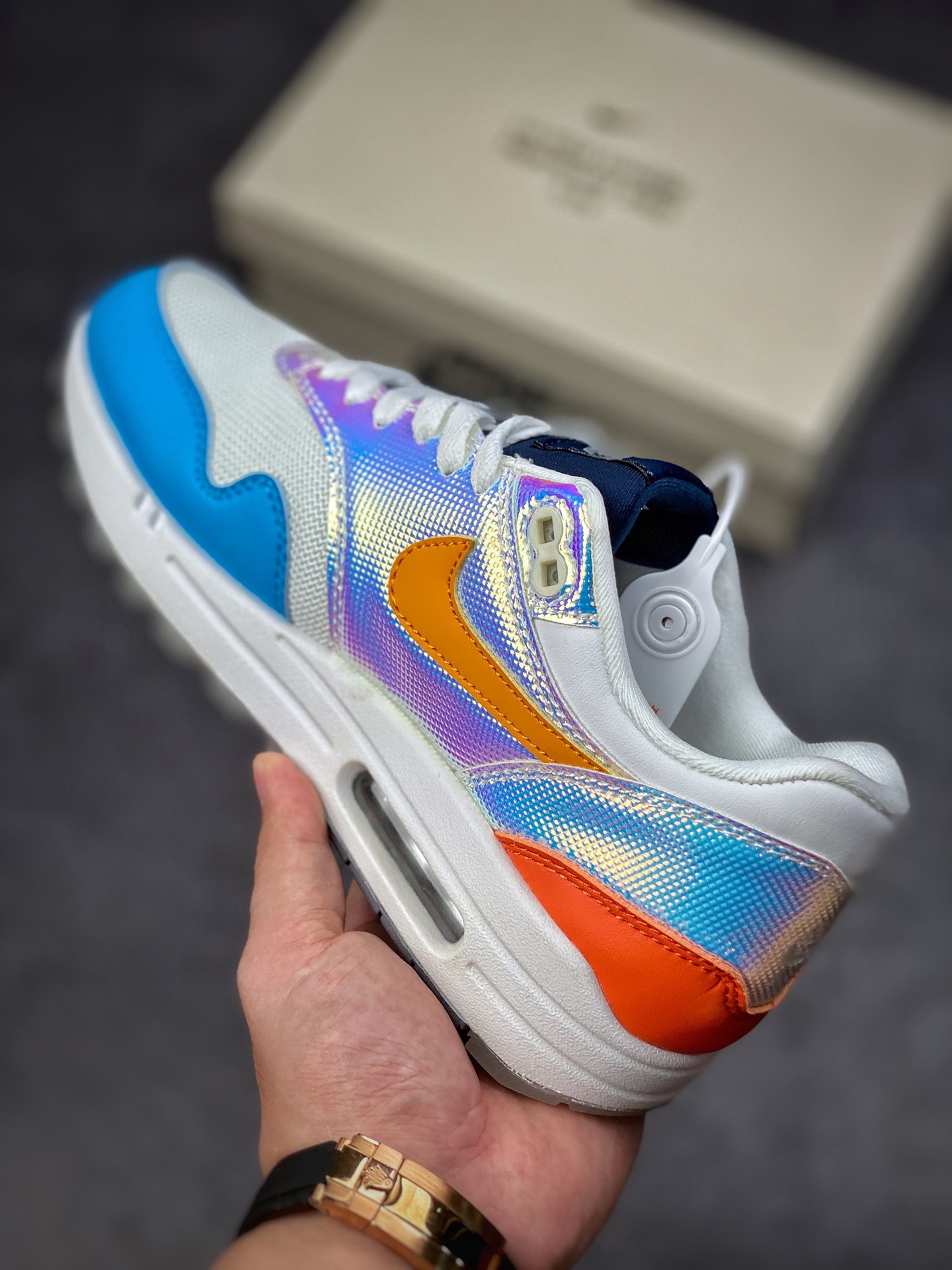 Nike Air Max 1 AMD Rainbow Gradient Retro Casual Running Shoes DQ9326-200