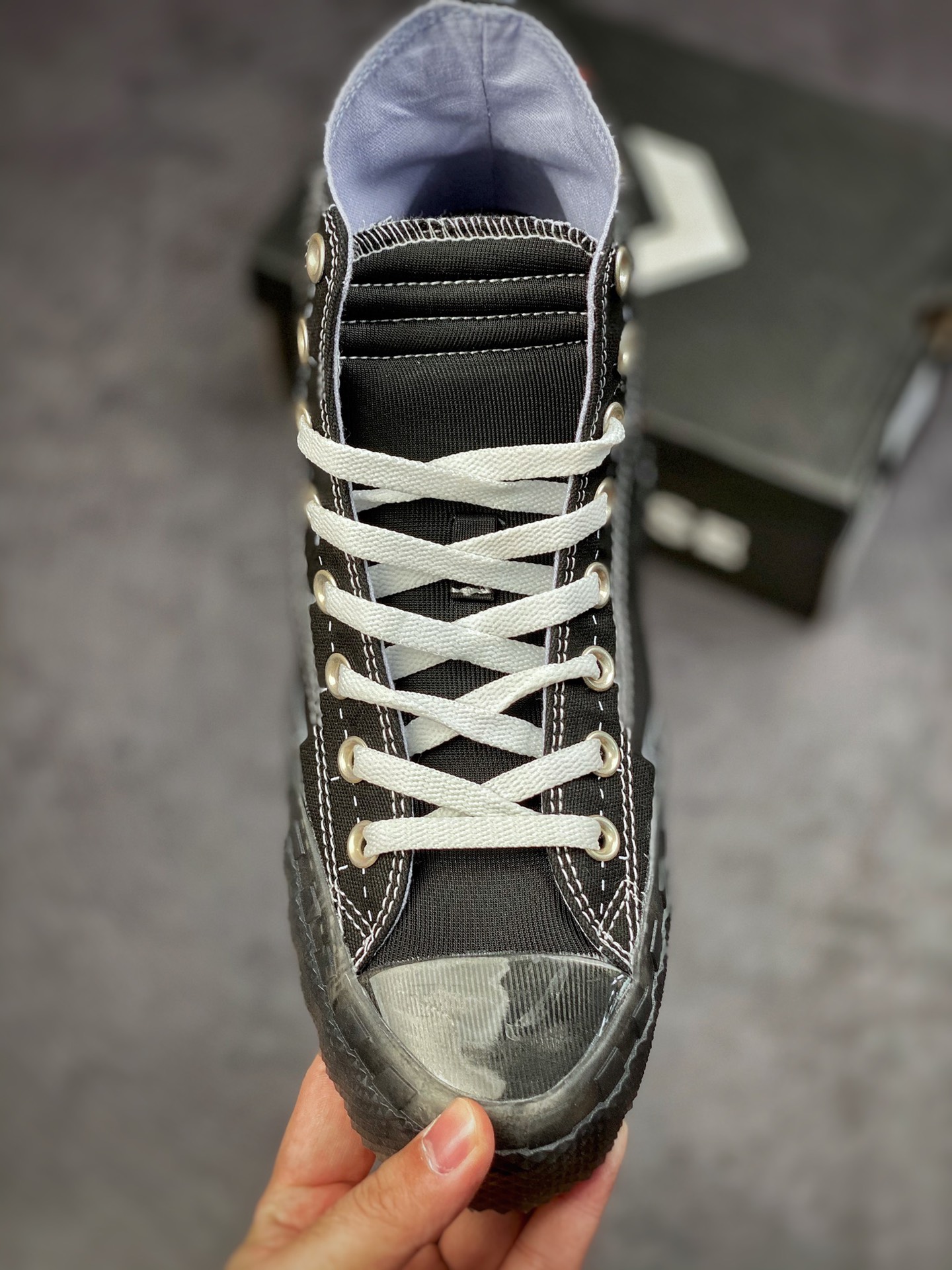 160  Converse Chuck Taylor All Star CX中性水晶透明果冻底帆布高帮鞋 173207C