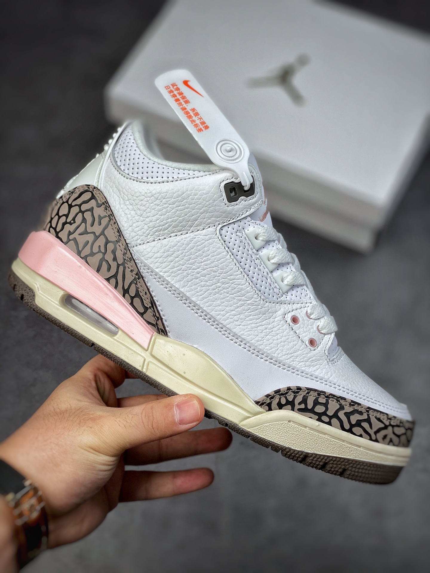 280 Air Jordan 3 Retro ”Dark Mocha” 樱花 白棕粉 CK9246-102