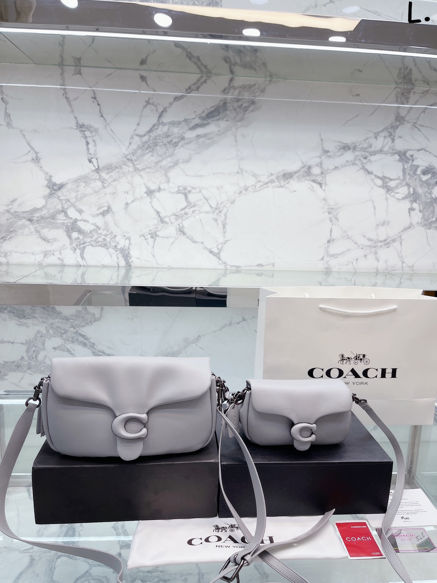 TABBY 26号单肩包 渐变色 tabby 渐变色好高级呀～粉嫩十足 可爱气质呼之欲出猪 采用 NA内部隔层设计 长短肩带搭配 肩带也是渐变色的噢 上身秒时尚精大号 26cm 小号18cm