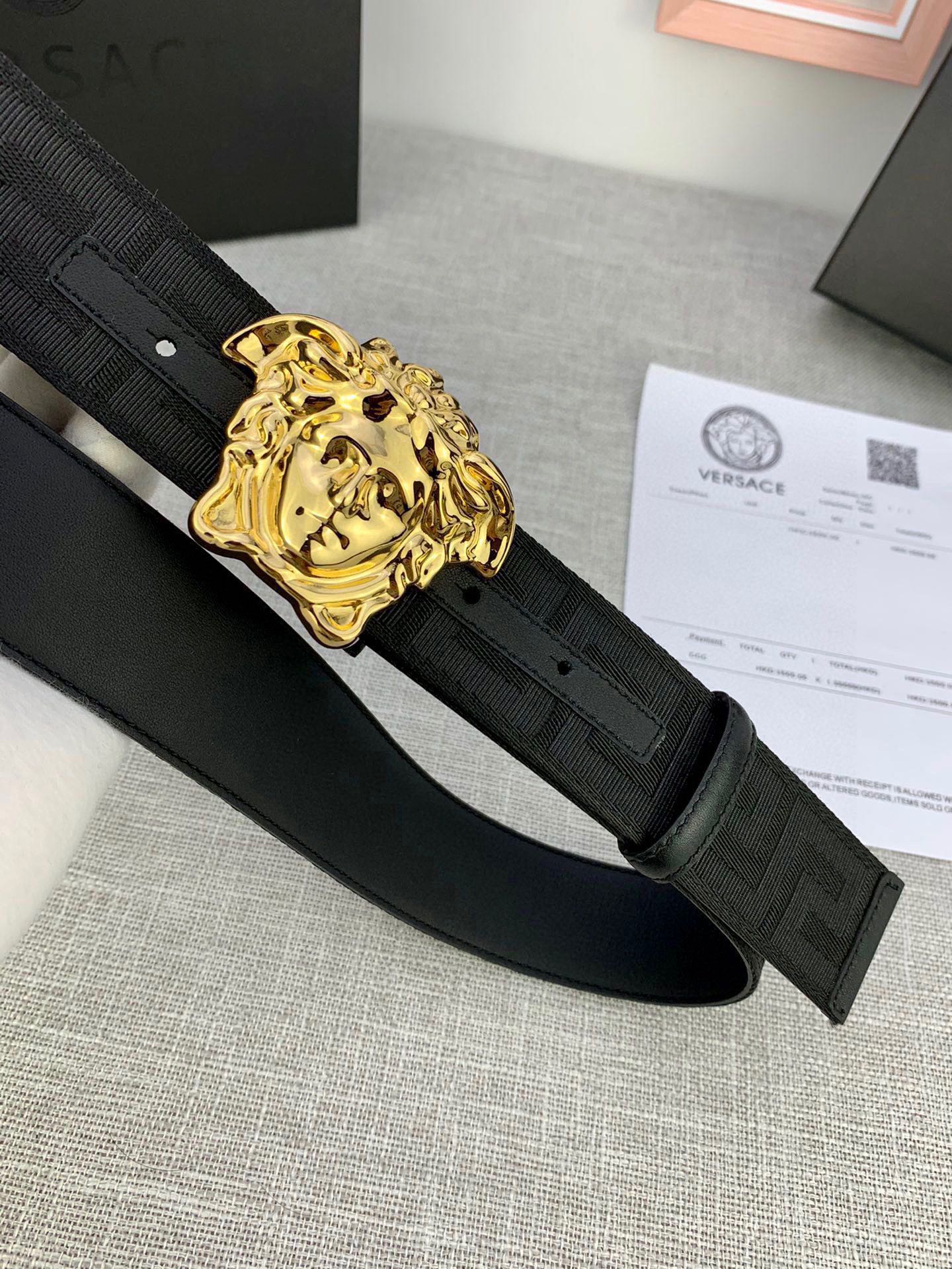 Versace Canvas Dresser with Medusa Head Button, 4.0 cm Width Requirement. - 图片 4