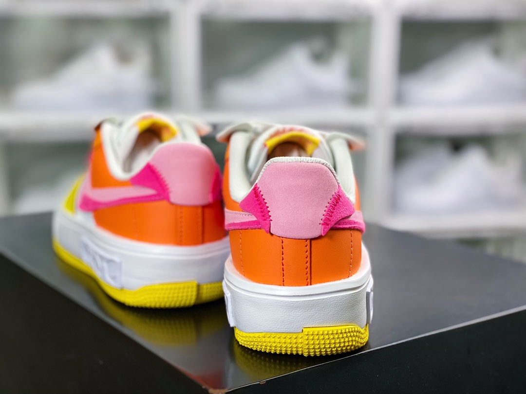 220  Wmns Air Force 1 Fontanka”White/Yellow/Pink”空军一号错位解构系列低帮轻量百搭休闲运动板鞋DX2675-100