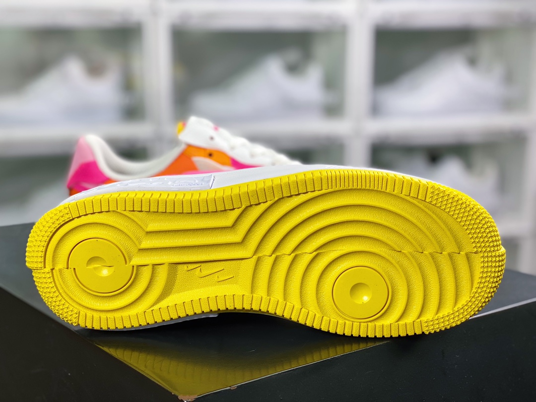 220  Wmns Air Force 1 Fontanka”White/Yellow/Pink”空军一号错位解构系列低帮轻量百搭休闲运动板鞋DX2675-100