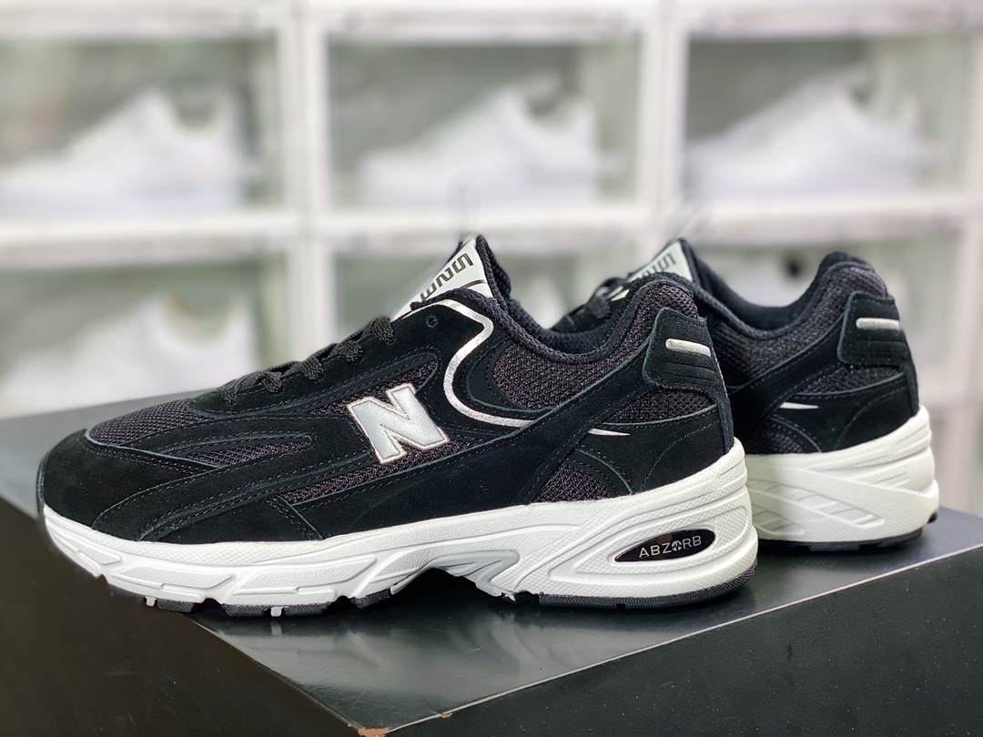 NB M529 series low-top retro daddy casual sports jogging shoes ”black and white silver” M529BK