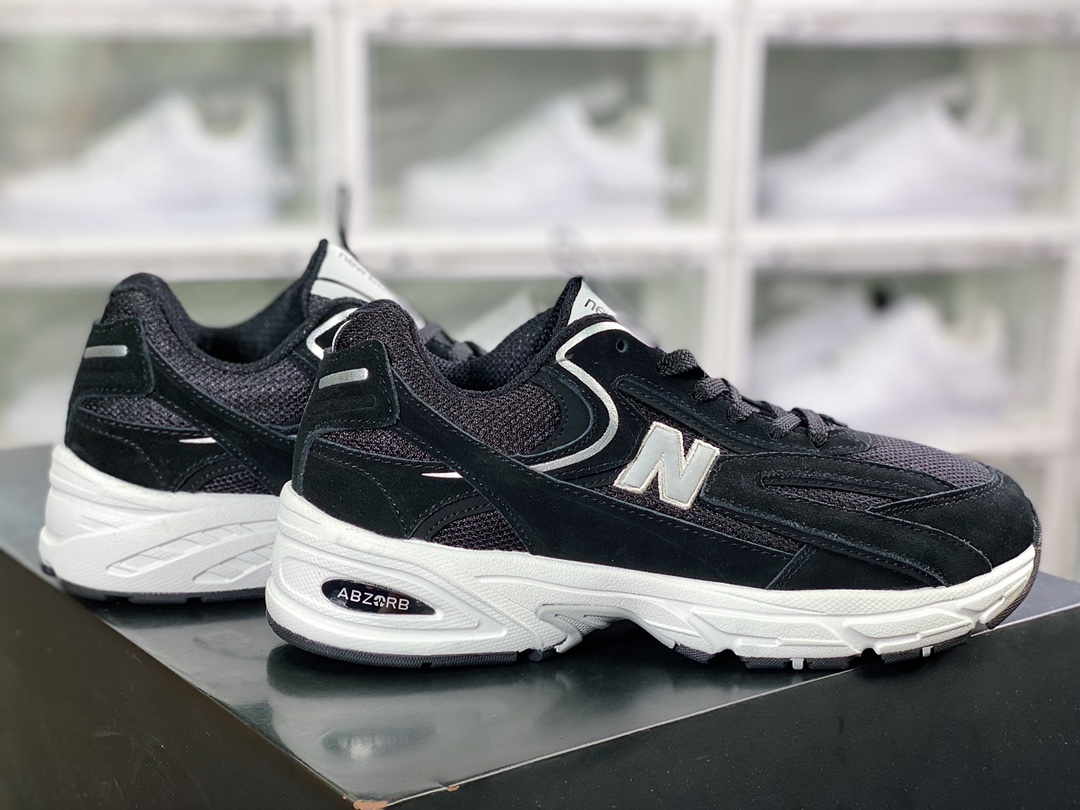 NB M529 series low-top retro daddy casual sports jogging shoes ”black and white silver” M529BK