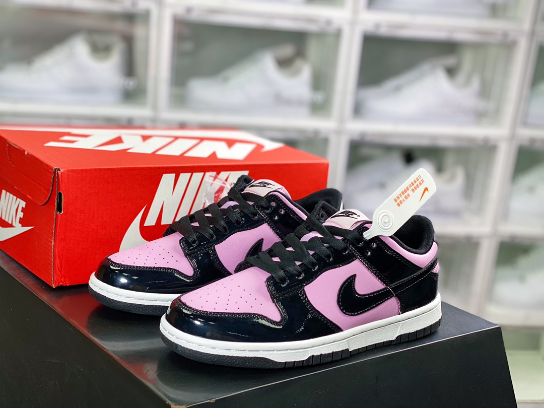 220 SB Dunk Low”White/Black”扣篮系列低帮休闲运动滑板板鞋“皮革黑紫”DJ9955-600