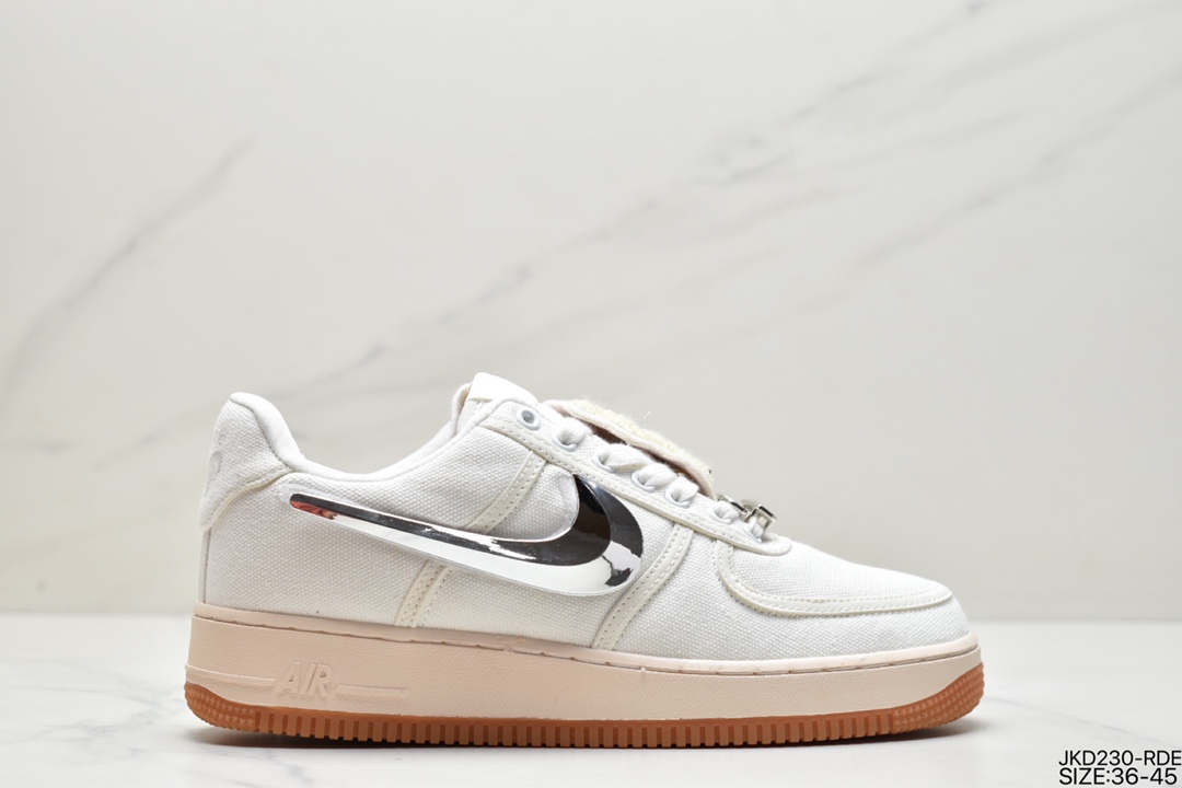 160 Travis Scott X Nike Air Force 1 Low ”ravis Scott White”空军一号低帮AQ4211-101