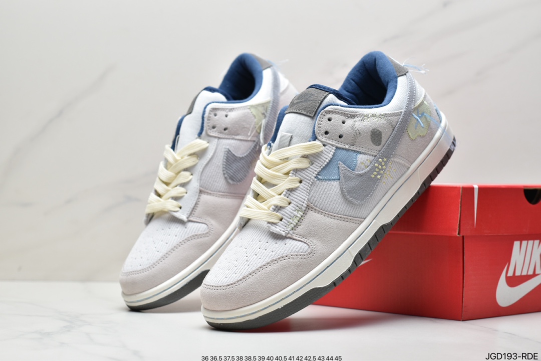 180 Nike WMNS SB Dunk Low”Bright Side Photon Dust”扣篮板鞋“灰蓝灯芯绒”DQ5076-001