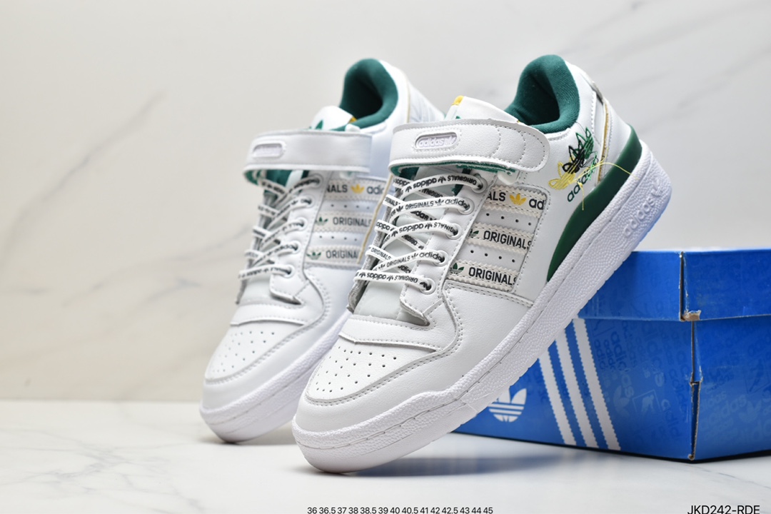 Adidas clover Originals Forum 84 Low Rome series Velcro low help retro lace-up all-match casual sports shoes GW8725